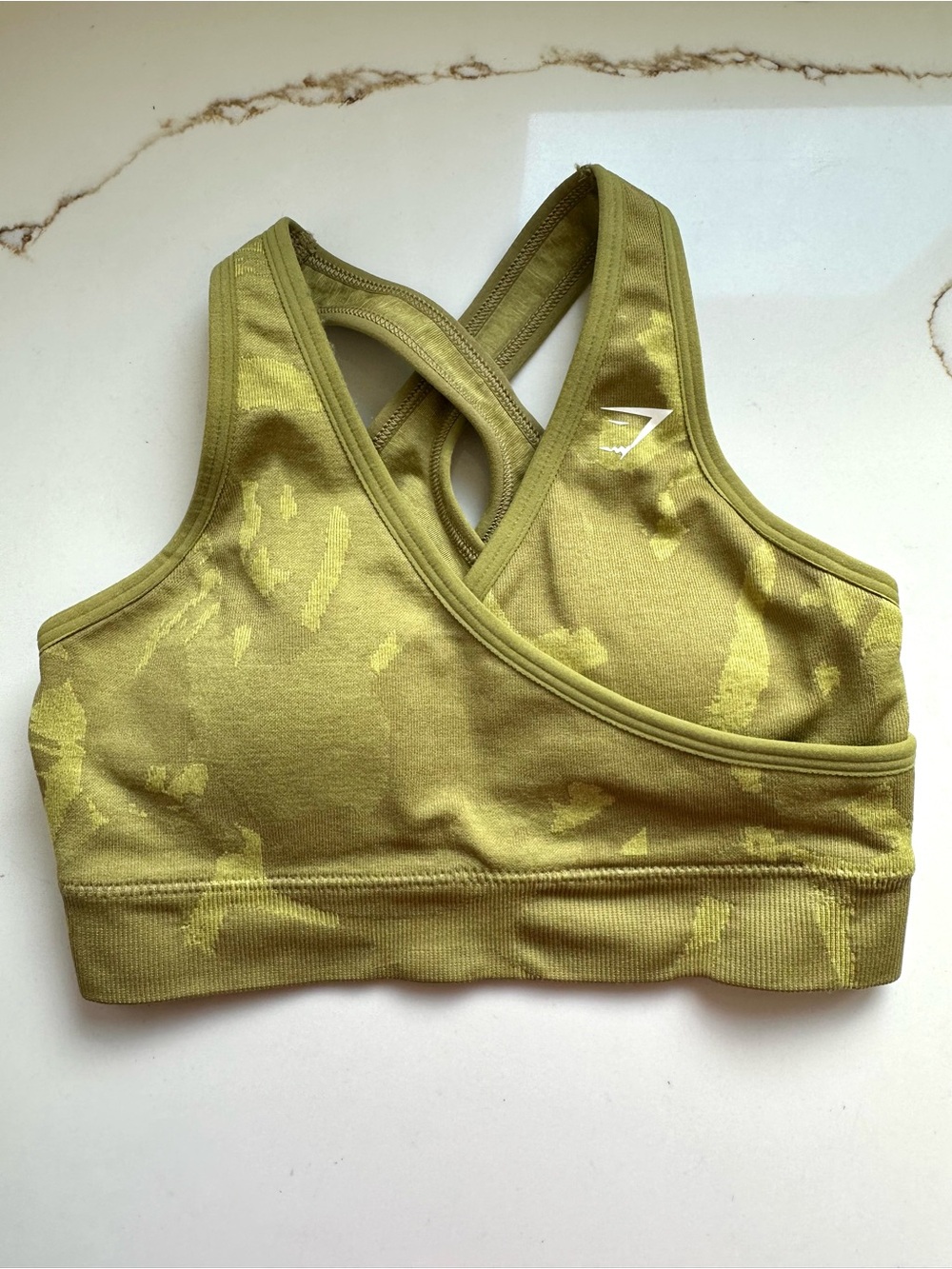 Gymshark Green Crossover Sports Bra XS